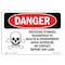 Signmission OSHA Danger Sign, 7" Height, 10" Width, Rigid Plastic, Pesticide Storage Hazardous, Landscape OS-DS-P-710-L-2038 - alternate 1